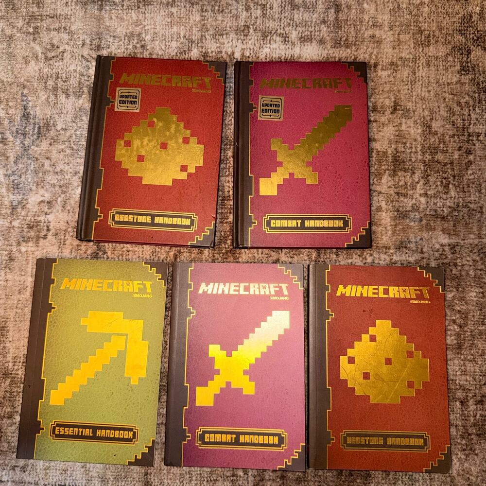 Mojang Minecraft Hardcover Handbook Lot (5 Books) NEW